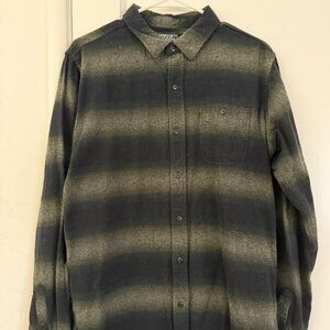 Ezekial Flannel Button Down Shirt Men's M, Green and Black